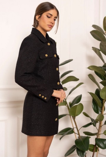 ATTENTIF BLAZER TWEED BLACK