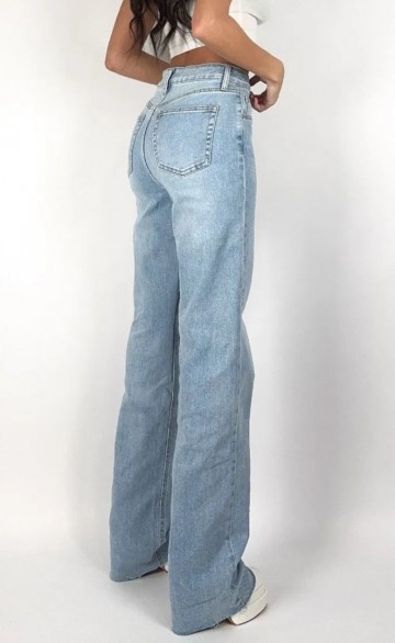 REDIAL JEANS TALL WIDE LEG BLUE