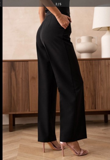 ATTENTIF PANTALON STRAIGHT BLACK