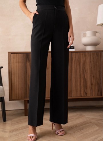 ATTENTIF PANTALON STRAIGHT BLACK