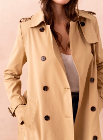ATTENTIF TRENCHCOAT BEIGE