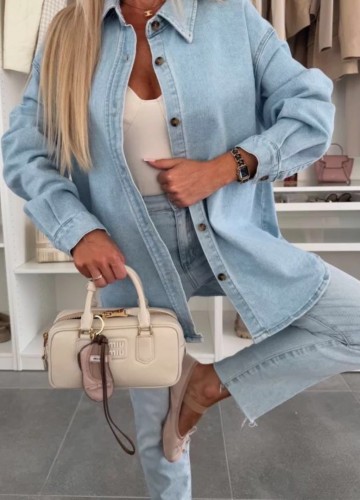 REDIAL DENIM BLOUSE