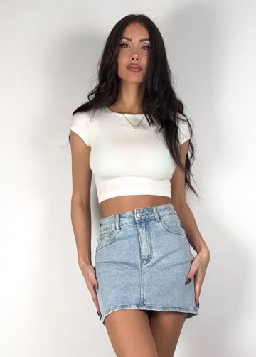 REDIAL JEANS SKIRT BLUE