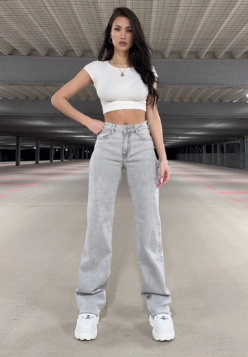 REDIAL JEANS TALL MID WAIST GREY