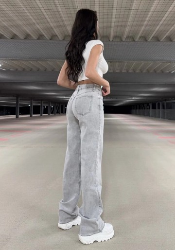 REDIAL JEANS TALL MID WAIST GREY