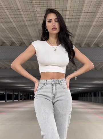 REDIAL JEANS TALL MID WAIST GREY