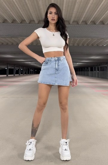 REDIAL JEANS SKORT BLUE