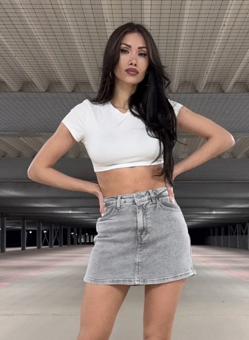 REDIAL JEANS SKORT GREY