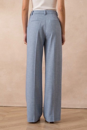 ATTENTIF PANTALON STRAIGHT L BLUE