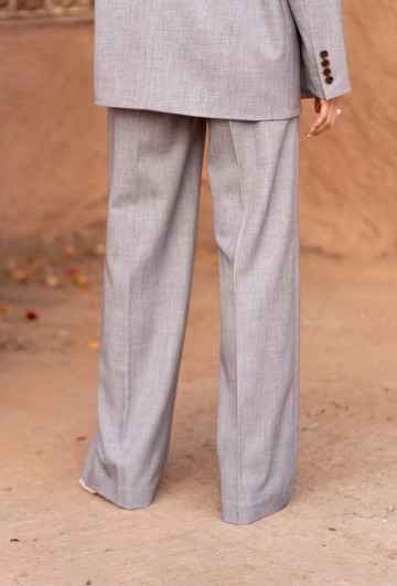 ATTENTIF PANTALON STRAIGHT GRIJS