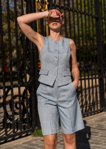 ATTENTIF GILET L BLUE