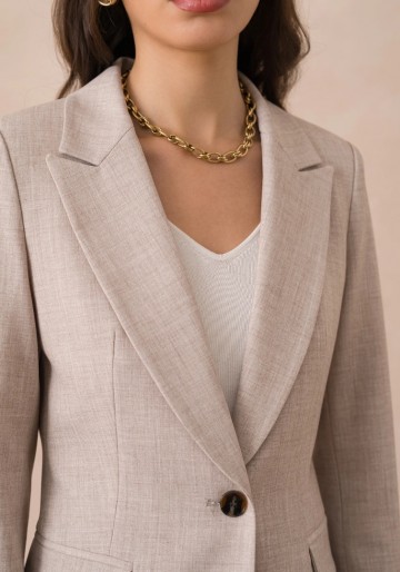 ATTENTIF BLAZER BASIC TAUPE