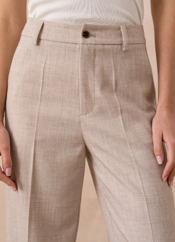 ATTENTIF PANTALON STRAIGHT TAUPE M