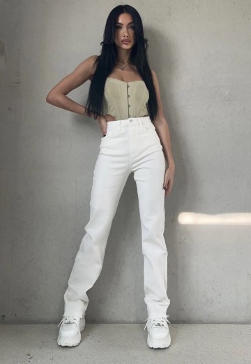 REDIAL JEANS TALL WHITE