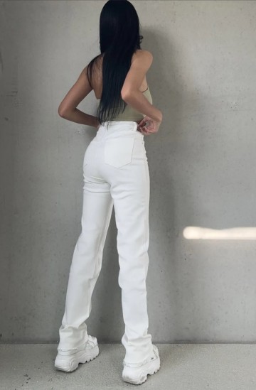 REDIAL JEANS TALL WHITE