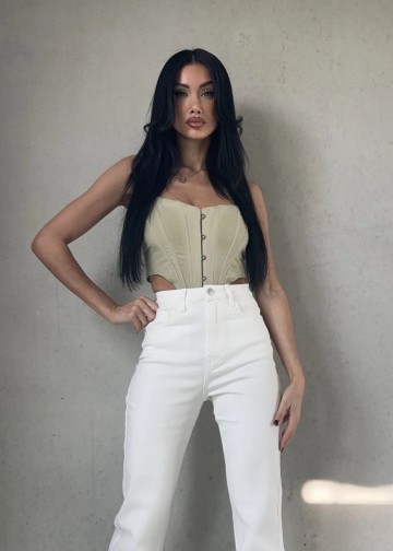 REDIAL JEANS TALL WHITE