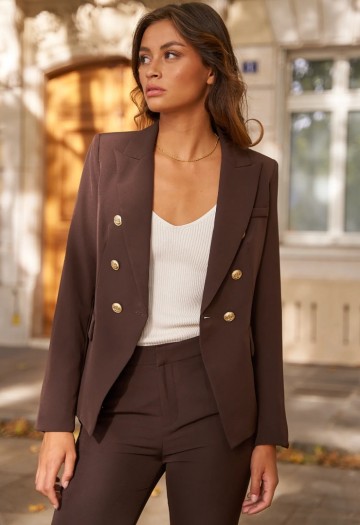 ATTENTIF PARIS BLAZER BROWN