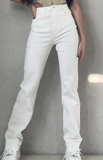 REDIAL JEANS TALL WHITE