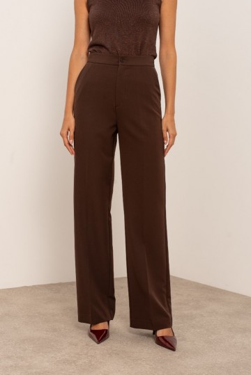 ATTENTIF PANTALON STRAIGHT BROWN