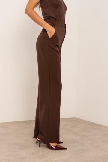 ATTENTIF PANTALON STRAIGHT BROWN
