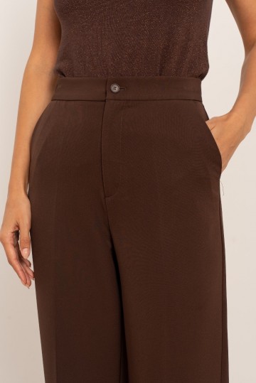 ATTENTIF PANTALON STRAIGHT BROWN