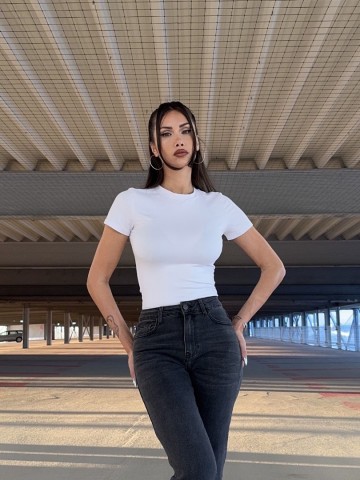 REDIAL MOM LONG JEANS GREY D