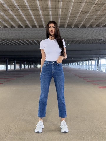 REDIAL MOM JEANS BLUE M