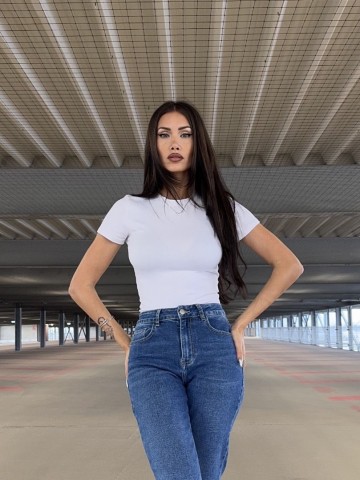 REDIAL MOM JEANS BLUE M