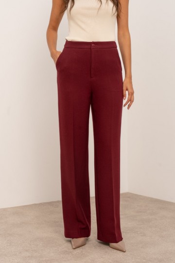 ATTENTIF PANTALON STRAIGHT BORDEAUX W