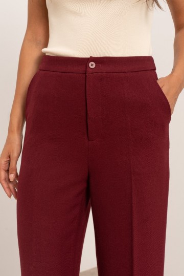 ATTENTIF PANTALON STRAIGHT BORDEAUX W