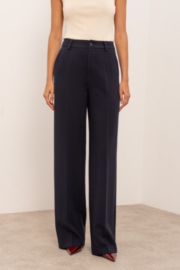 ATTENTIF PANTALON STRAIGHT NAVY W