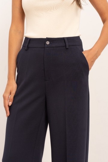 ATTENTIF PANTALON STRAIGHT NAVY W