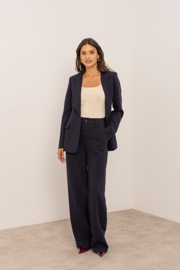 ATTENTIF PANTALON STRAIGHT NAVY W