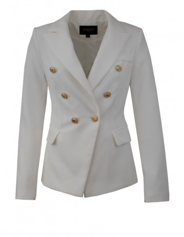 HASHTAG BIJ MARLEEN ATTENTIF PARIS BLAZER WHITE