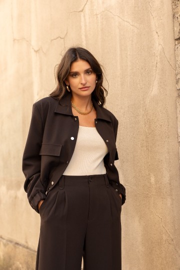 ATTENTIF BOMBER JACKET D BROWN