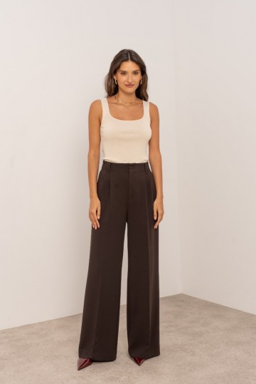 ATTENTIF PANTALON COFFEE