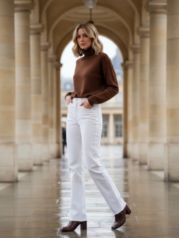 REDIAL JEANS TALL WHITE