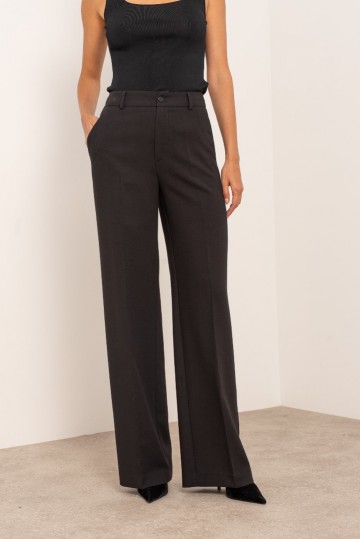 ATTENTIF PANTALON STRAIGHT BLACK W
