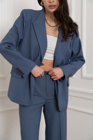 ATTENTIF PANTALON STRAIGHT D BLUE