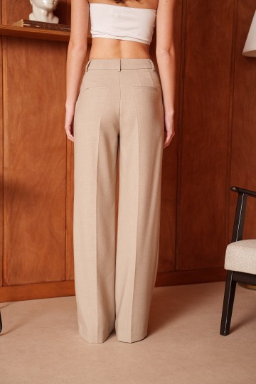 ATTENTIF PANTALON STRAIGHT L TAUPE