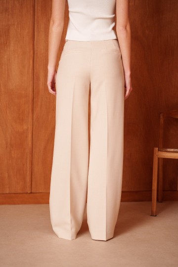 ATTENTIF PANTALON STRAIGHT BEIGE