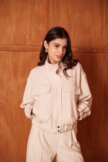 ATTENTIF BOMBER JACKET BEIGE