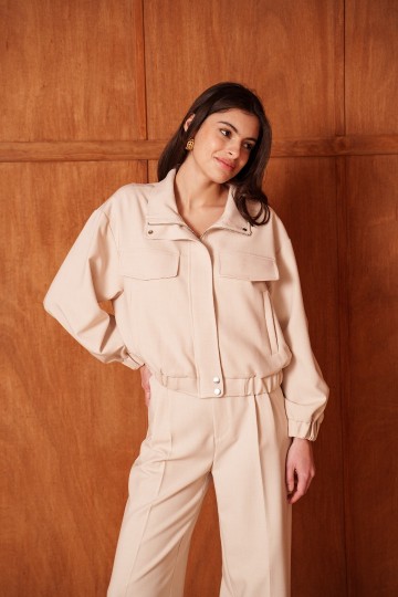 ATTENTIF BOMBER JACKET BEIGE