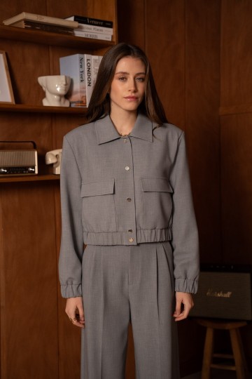 ATTENTIF BOMBER JACKET L GREY