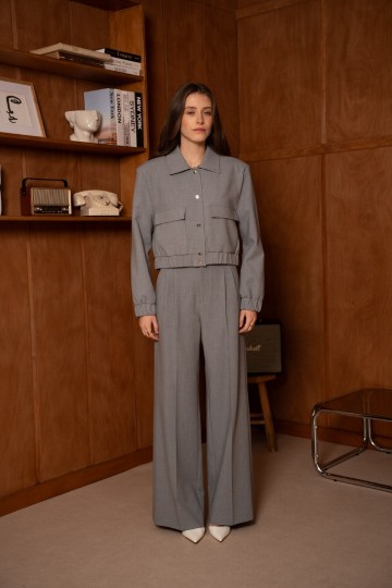 ATTENTIF BOMBER JACKET L GREY