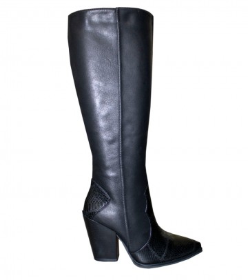 HASHTAG BIJ MARLEEN WESTERN LAARZEN HOOG BLACK