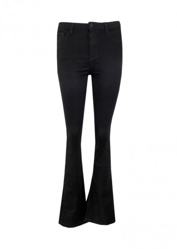 FLARED JEANS BLACK SPLIT