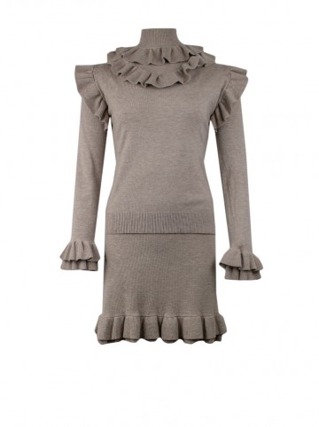 RUFFLE TWO PIECE SAND