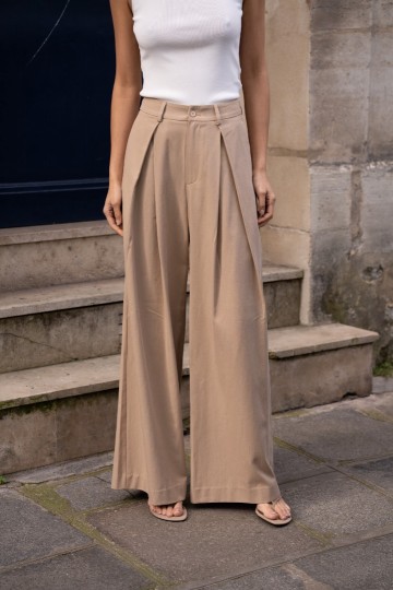 ATTENTIF PANTALON BANDPLOOI CAMEL