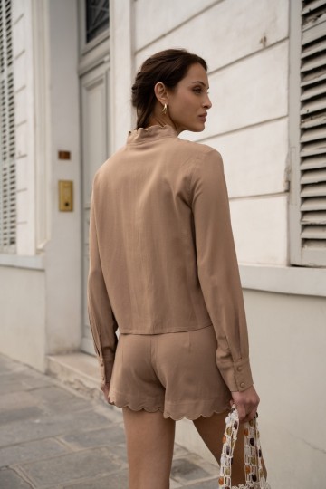 ATTENTIF BLOUSE TAUPE